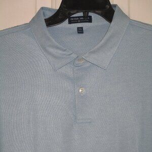 Peter Millar Mens S/S "Indian Ridge C.C." (CA) Blue Stretch Golf Polo NWOT - XXL